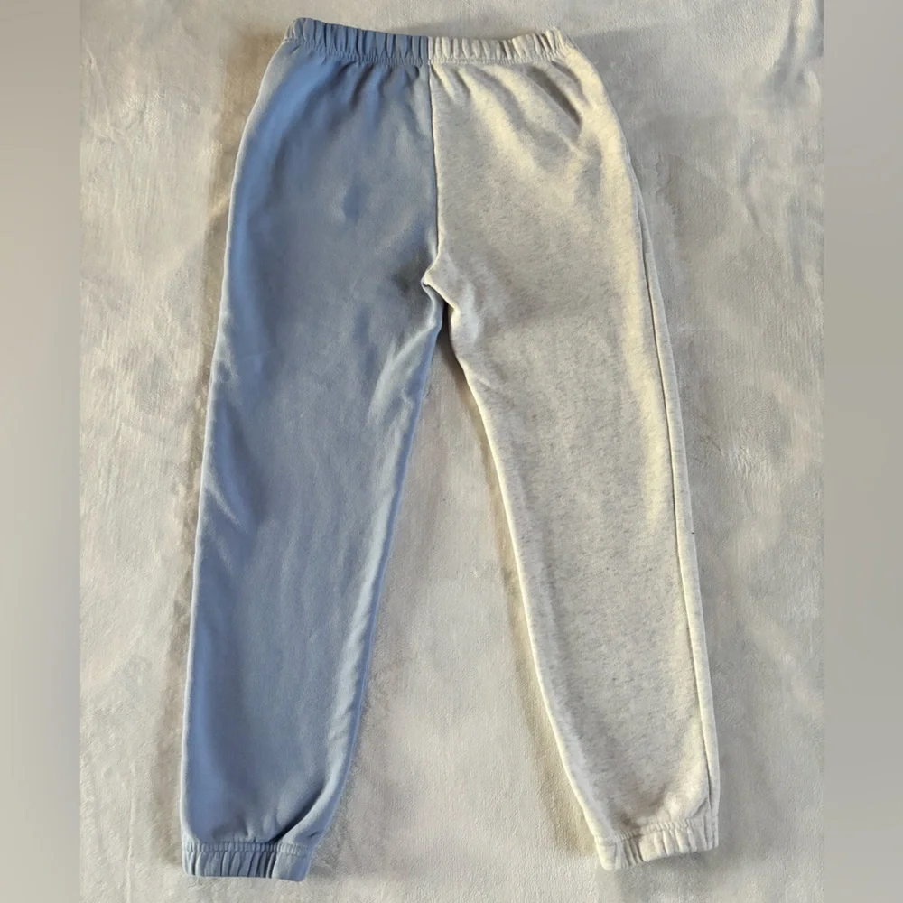 Abercrombie Kids Blue Gray Colorblock Fleece Joggers Size 13/14